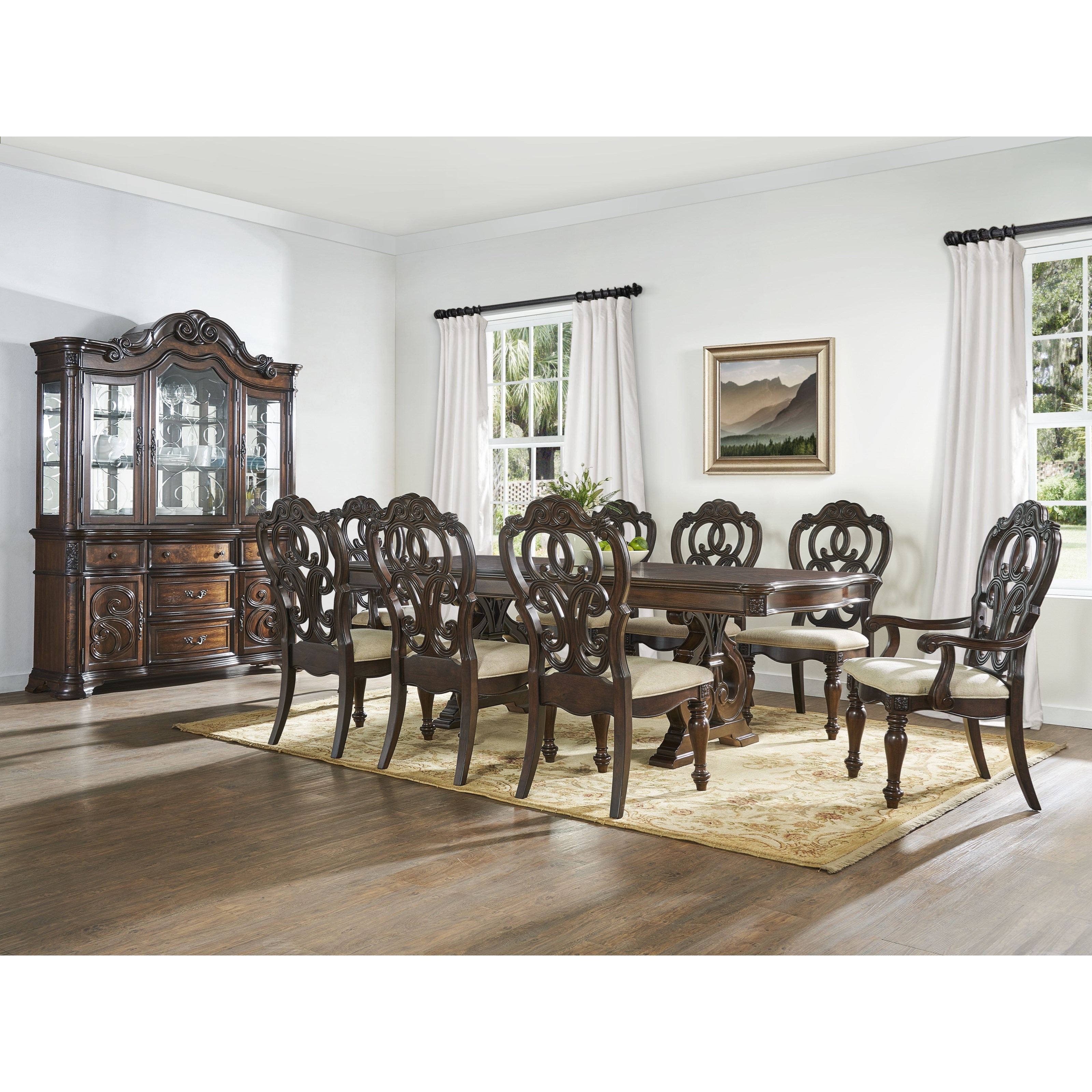 Formal wood hotsell dining table